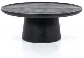 Masuta de cafea din lemn de mango Ron 80x32 cm neagra