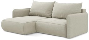 Colțar crem extensibil/cu spațiu de depozitare (cu colț pe partea stângă) Nanea – Makamii