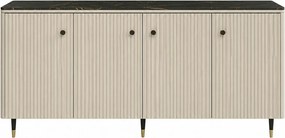 Comoda SIERRA SR8, casmir/negru, PAL laminat, 185x39x86 cm