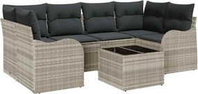 vidaXL Set de canapele pentru grădină Gri deschis 55 x 55 x 37 cm