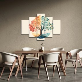 Tablou – Arbore dual cu fluture (150x105 cm)