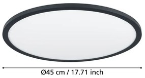 Plafonieră LED dimabilă Eglo 900761 SARSINA-Z 33,5W/230V d. 45 cm negru