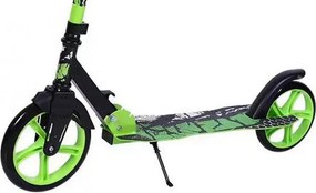 Trotineta copii si adolescenti NOVOKIDS™ Funky Camo PRO, Maxim 100 kg, Functie Super Brake, Diametru roata fata 230 mm, Verde Camuflaj