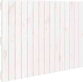 vidaXL Tăblie de pat pentru perete, alb, 95,5x3x60 cm, lemn masiv pin