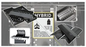 Cattara Gril HYBRID CORE gaz/cărbune, 126 x 114 x55 cm