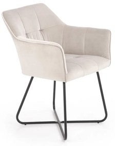 Scaun de bucaterie Faustina, bej/negru