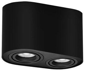 Plafoniera cu spoturi aplicate design minimalist Kobald negru mat