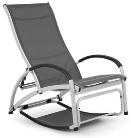 Blumfeldt Beverly Wood, leagăn de soare, scaun balansoar, aluminiu, gri