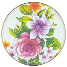 Farfurie de desert emailată "Flower Market" 20 cm, albă - MacKenzie-Childs
