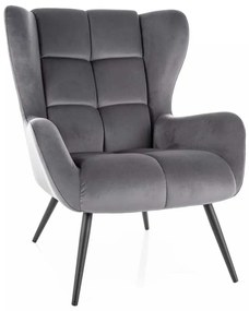 Fotoliu Arroyal Velvet, gri