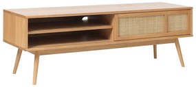Comodă TV în culoare naturală cu aspect de lemn de stejar 150x50 cm Barrali – Unique Furniture