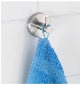 Cârlig argintiu mat de montat pe perete din oțel inoxidabil Bosio – Wenko