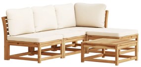 3214285 vidaXL Set mobilier de grădină cu perne, 5 buc., lemn masiv acacia