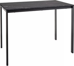 PROMOTIE Masa de dining neagra RAMOD 100x60 cm, decor marmura II calitate