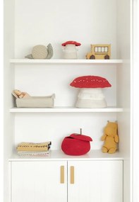 Coș de jucării pentru copii roșu-crem din material textil ø 38x33 cm Big Mushroom – Lorena Canals