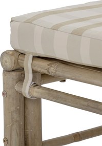 Modul stânga canapea de exterior natur din lemn de bambus, „Korfu”