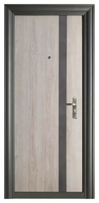 Usa metalica de exterior cu izolatie si vizor Novo Doors NDFC7008 , 2 yale,tabla 0,7 mm, balamale si clanta incluse, toc de 7 centimetri, pentru casa