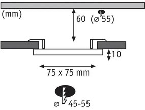 Paulmann 92387 - LED/4,5W IP44 Lampă încastată baie VARIFIT 230V