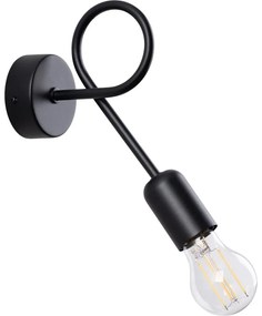 Lampă de perete Sollux SL.1433 LOOP 1xE27/15W/230V negru