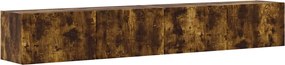 vidaXL Dulap TV de perete 2 pcs Stejar fumuriu 98 x 31 x 29,5 cm