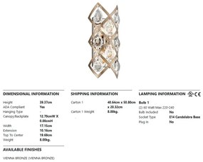 Aplica de perete LUX design elegant TIARA