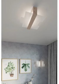 Plafonieră FENIKS 2 2xE27/60W/230V natural lemn