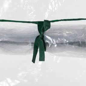 Outsunny Seră de grădină, seră de balcon, pânză consolidată din PVC, structură din oțel, ușă rulabilă cu fermoar, pentru legume, plante, flori în toate anotimpurile, interior și exterior, 100 x 50 x 150 cm alb | Aosom Romania