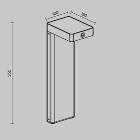 Stalp, Lampa solara cu senzor de miscare IP65 Nordis