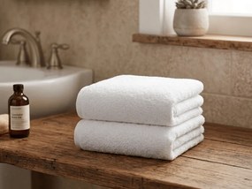 Prosop NORIELLE 50x90 cm alb, 100% bumbac