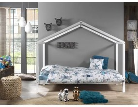 Pat Căsuță, Alb, 90 x 200 cm, Pin Masiv – Dallas – Vipack