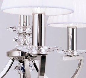 Lampadar cristal Swarovski elegant de lux Avala nickel plated H-158cm
