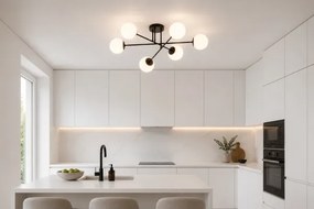 Brilagi - Lustru aplicat MILO 6xE27/60W/230V negru