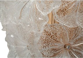 Aplică de perete aurie din sticlă Ibiscus – Mauro Ferretti