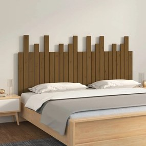 824801 vidaXL Tăblie de pat pentru perete, maro miere, 159,5x3x80 cm lemn pin