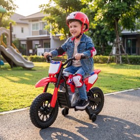 AIYAPLAY Motocicletă electrică pentru copii 3+ ani, Honda CRF 450R cu licență, 12 V, baterie cu litiu, suspensie, roșu | Aosom Romania
