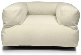 Fotoliu bean bag maro cu tapițerie din țesătură bouclé MooG – SLOWDOWN