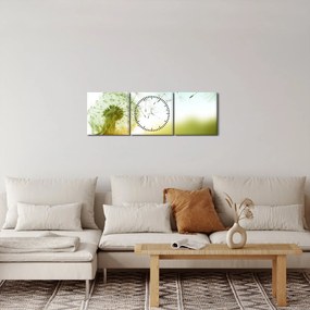 Tablou - Păpădia în vânt (cu ceas) (90x30 cm)
