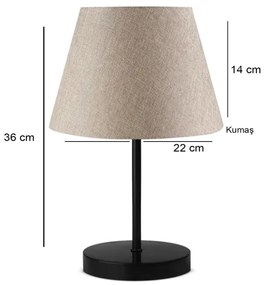Lampă de masă AYD 1xE27/40W/230V bej/negru