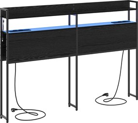 vidaXL Tăblie de depozitare cu raft Stejar negru 150 cm Lemn compozit