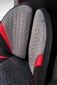 Scaun de birou Jensen negru/gri/rosu H125 cm JENSEN office chair, black / grey / red