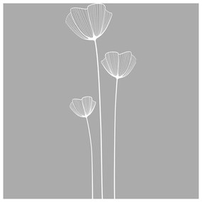 Autocolant pentru cabina de duș Ambiance Poppy Flowers