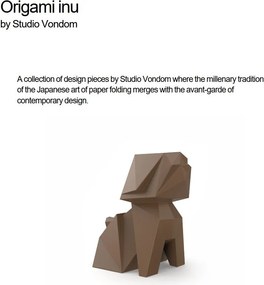 Decoratiune/ Statueta exterior sau interior Origami Inu, mat