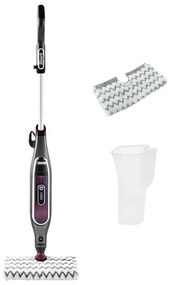 Mop curatare cu aburi Shark S6003EU, 1200W, 0,35 L, 3 setari, Tehnologie Klick'n Flip, Steam Blaster, Lavete mop Dirt Grip, Gri/Violet