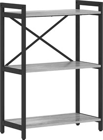 vidaXL Raft pentru cărți sonoma gri 60 x 30 x 85 cm Lemn compozit