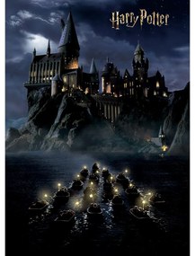 Fototapetă pentru copii Harry Potter HogwartsNight 182 x 252 cm, 4 părți