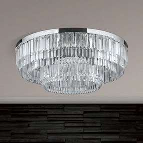 Lustra LED aplicata cristal design elegant lux PRISM D-95cm crom