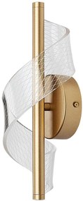 Aplica de perete LED din metal auriu Zofrael