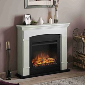 Helmi Soft Cream semineu electric crem decorativ cu incalzire aeroterma