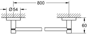 Grohe Essentials Suport prosop baie tip bara 80 cm, antracit (hard graphite)