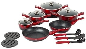 Set oale marmorate 15 piese Black Burgundy Line Berlinger Haus BH 1632N